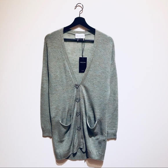 Mohair wool blend cardigan - Picture 1 of 6